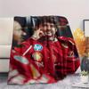 1 Pezzo Coperta in Flanella con Stampa di Charles Leclerc, Alta Qualità Confortevole per Tutte le Stagioni, Arredamento per la Casa, Calore e Comfort, Perfetta per Regali di Natale 16