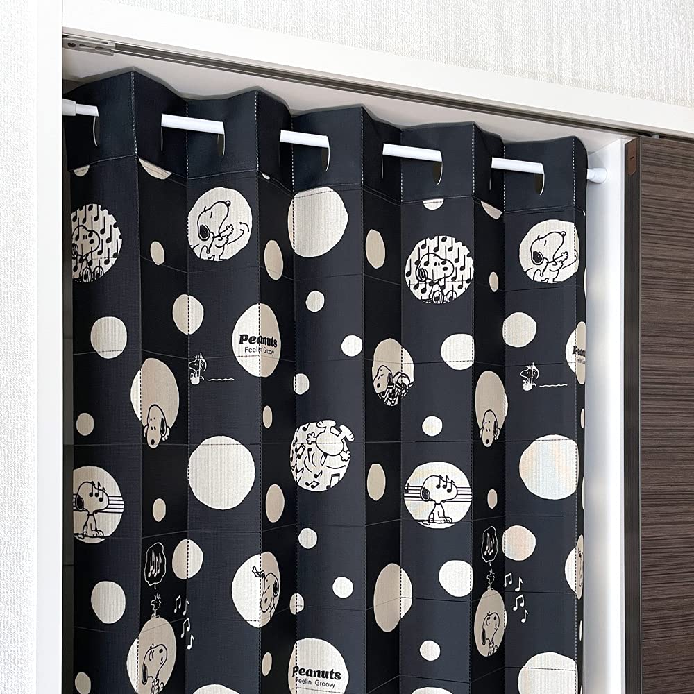 

Noren Kobo Accordion Monotone Free Cut 96cm x Length 95748 Curtain, Snoopy, Dots, (Width 200cm),