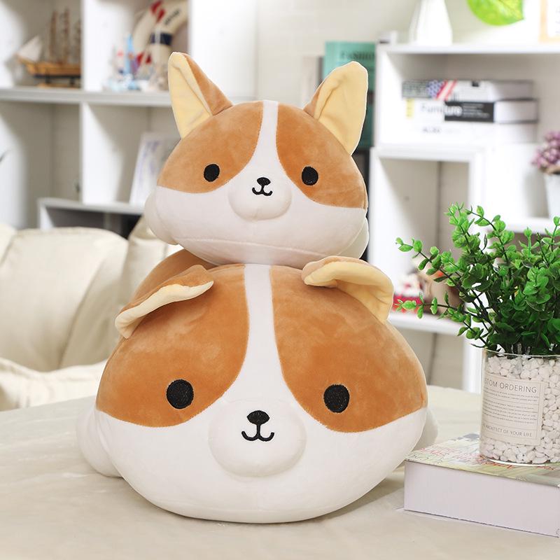 Corgi & Shiba Inu Plush Pillow Toy - Soft Cute Puppy Doll, Perfect Birthday Gift for Kids