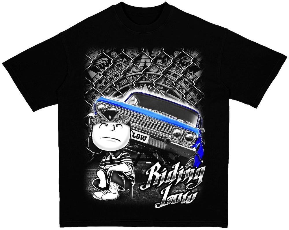 Cholo Brown Riding Low Impala Mens ShortSleeve Low Rider T-Shirt Unisex T-Shirt S