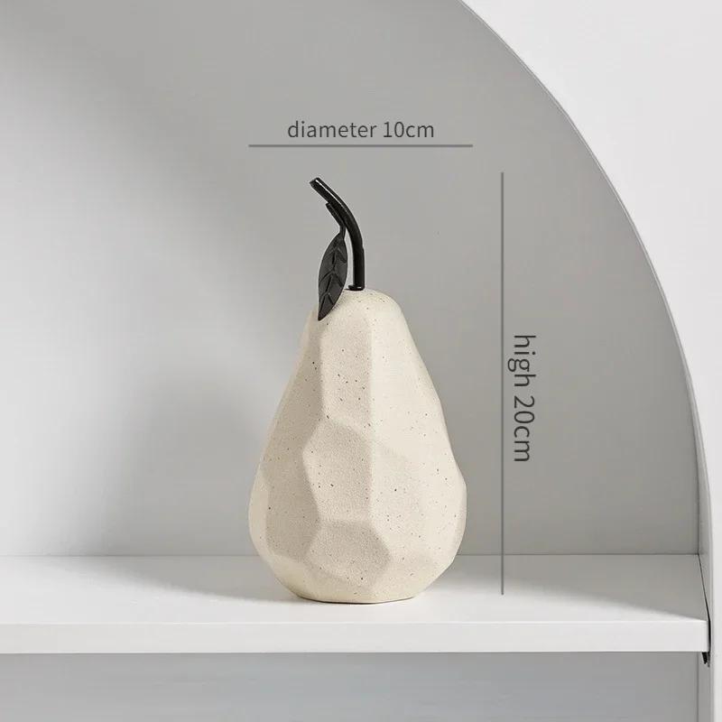 

Керамическая скульптура в виде яблока и груши в скандинавском стиле, гостиная, тумба под телевизор, столовая, веранда, спальня, украшение для стола, простые поделки для дома грушевый