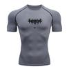 Men's Quick Dry Compression Fitness T-shirt, Breathable Slim Sport Running Top for Gym Workout Training Casual Daily Wea