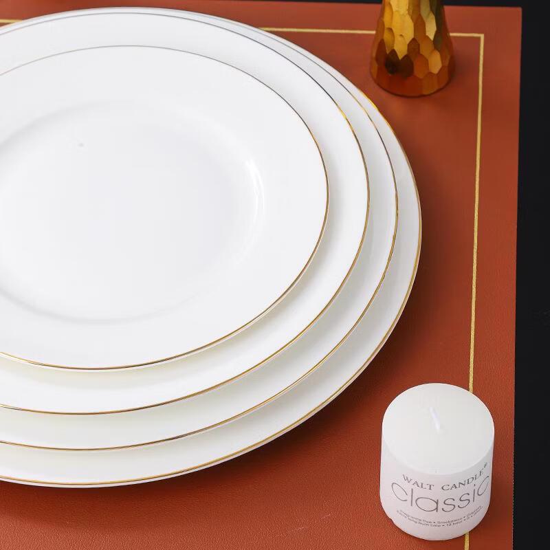 ZLIII 10-inch Pure White Bone China Flat Dinner Plate