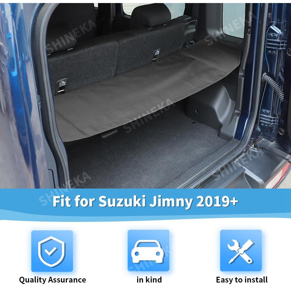SHINEKA Rear Trunk Curtain Cover Storage Bag Net Organizer for Suzuki Jimny 4 Door 2019 Up Stowing Tidying Interior Accessories