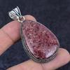 Pink Thulite Gemstone Handmade 925 Sterling Silver Jewelry Pendant 2.36" p1U85