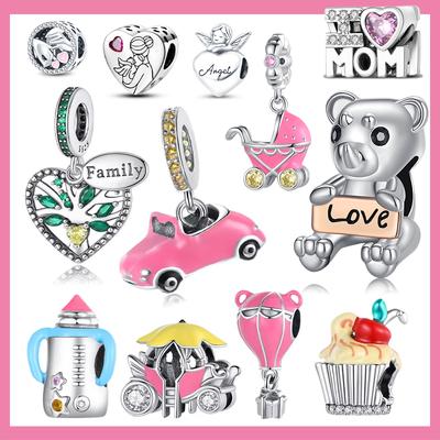 Children'S Pendant Copper Baby Pacifier Dangle Charm Fit Bracelet Necklaces Children'S Cute Jewelry Accessories