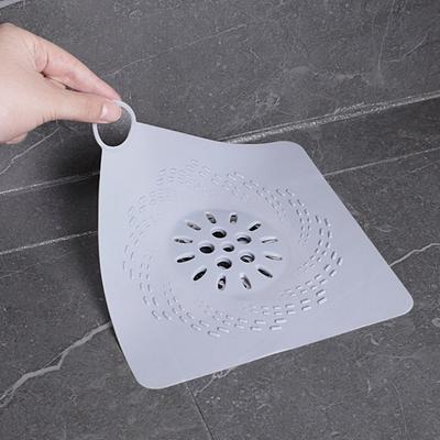 Durable Anti-blocking Hair Kitchen Sink Filter Lightweight Stain Resistant Hair Filter Round Silicone Floor Drain Mat Kitchen