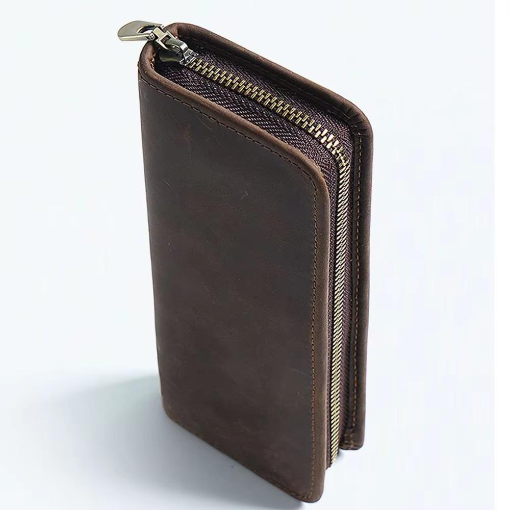 Estuche para bolígrafos de piel de vaca Cubierta protectora para bolígrafos de cuero genuino Bolsa creativa para lápices Suministros de oficina y escolares