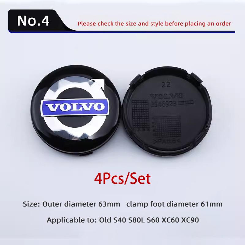 4Pcs Original Car Wheel Center Cap Emblem Hub Cover For Volvo XC90 V90 V60 XC60 V40 S80 S60 S90 C40 XC40 V70 XC70 C30 C70 EX90
