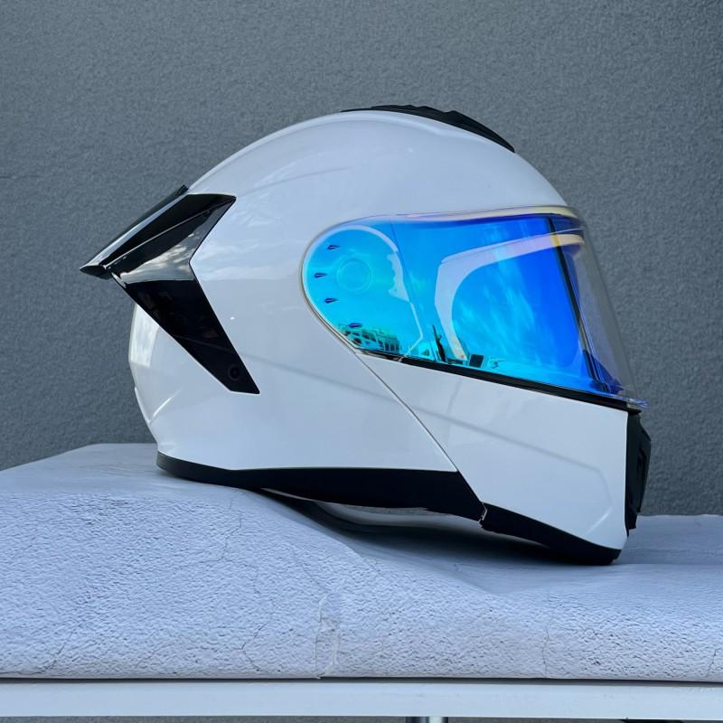 Flip-Up Motorcycle Helmet With Dual Visors ABS Full Face Men Women Scooter Riders