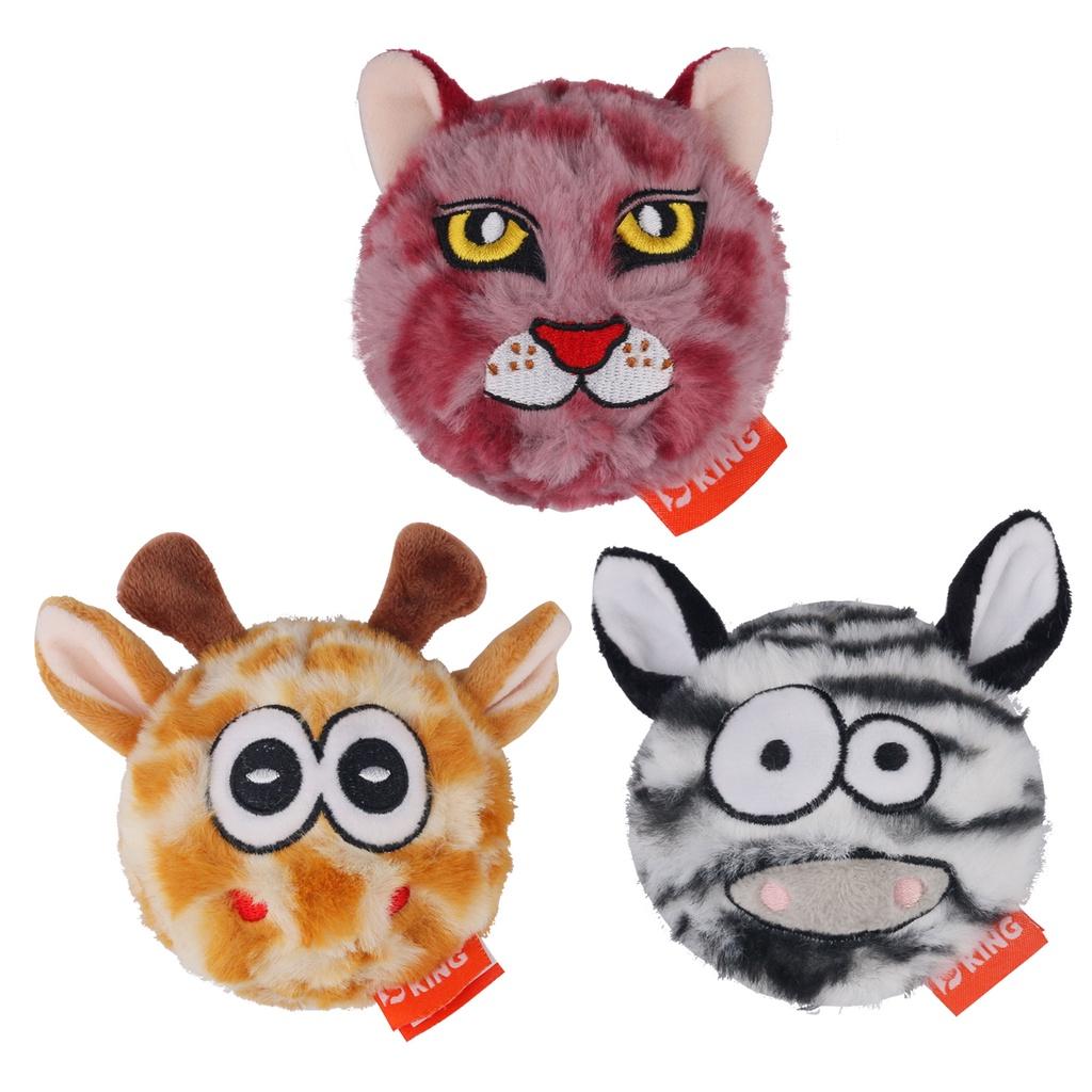 Squeaky Plush Pet Toy With Sound Cross-border Monster Toy Ball Multiple Colors Available