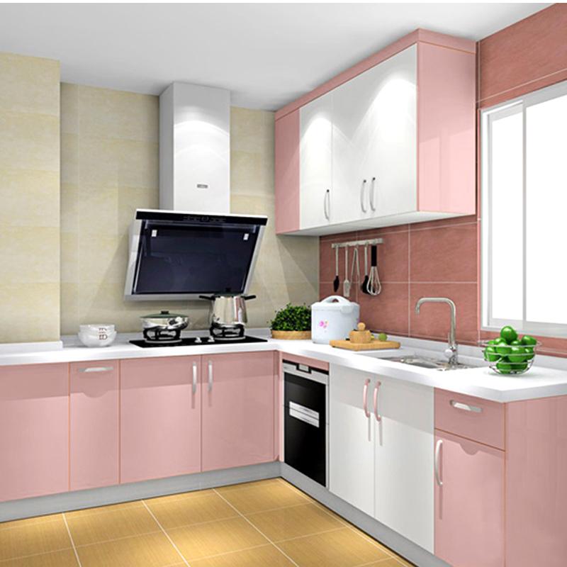 WZF Self-adhesive Kitchen Oil-proof Waterproof Vinyl Wallpaper Room Wardrobe Cabinet High Gloss Paste Furniture 3D Wall Stickers