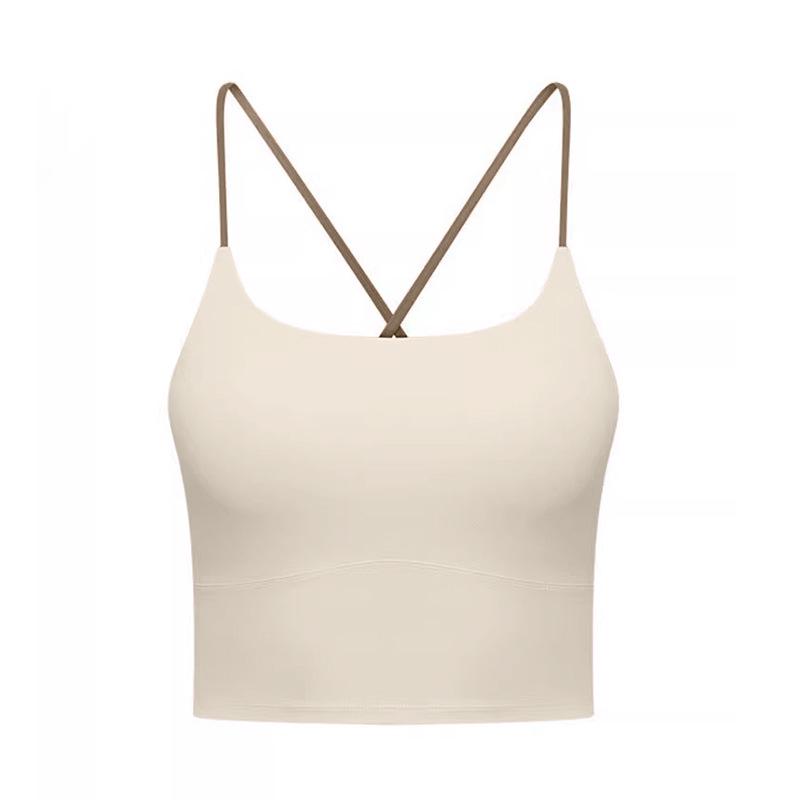 Stoßfester, schnell trocknender Sport-BH für Damen - Mit Trägern und Kreuzrücken-Design für Laufen, Pilates und Yoga