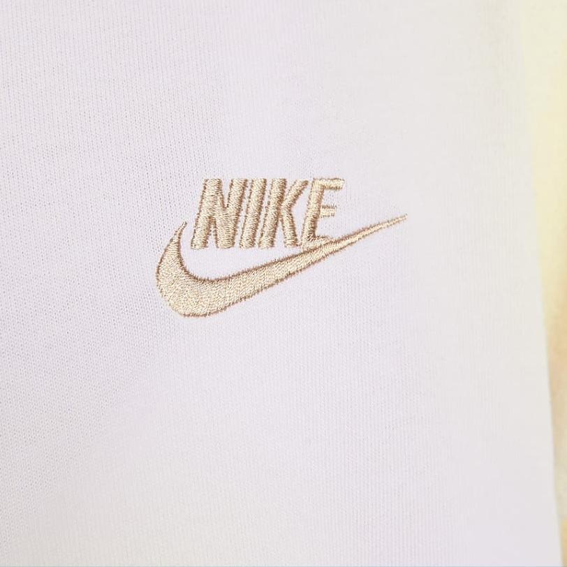 Nike Gradient Print Crew Neck Long Sleeve T-Shirt Women Tops Light-Purple FZ6566-512