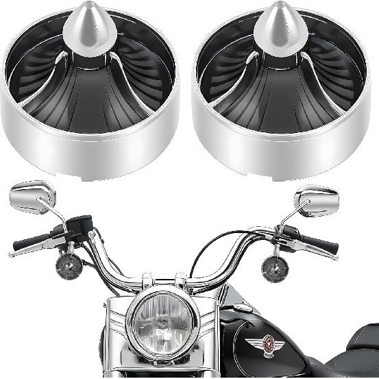 

Motorcycle Bullet Rear Turn Signal Lens Covers 2 Pack, 2” Smoked Tail Light Lense Replacement for Harley Softail Sportster Street Glide Electra 2055 2 smoked lens