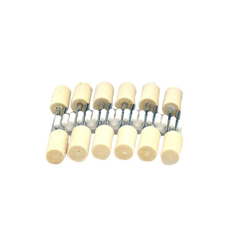 Wool Felt Grinding Heads for Electric Polishers (12-pack)