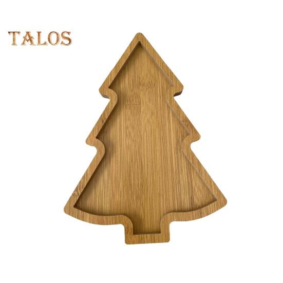 

Поднос в форме рождественской елки, деревянные доски для десертов, мясных деликатесов, стейков, безопасная, легко моющаяся сервировочная тарелка для вечеринок и мероприятий 1Grid