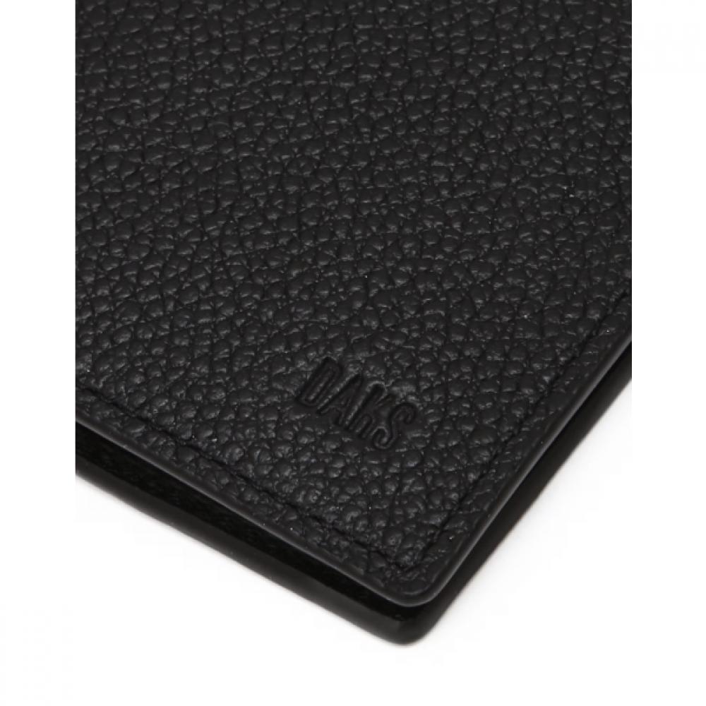 Daks Slim Max Black Embossed Logo Leather Card Wallet Dbho6f745bk