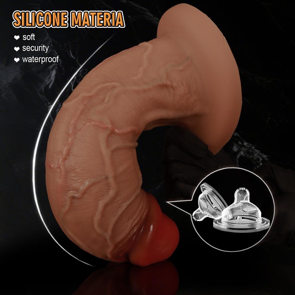 Ultra Large Realistic Dildo Liquid Silicone No Balls Female Masturbation Adult Toy