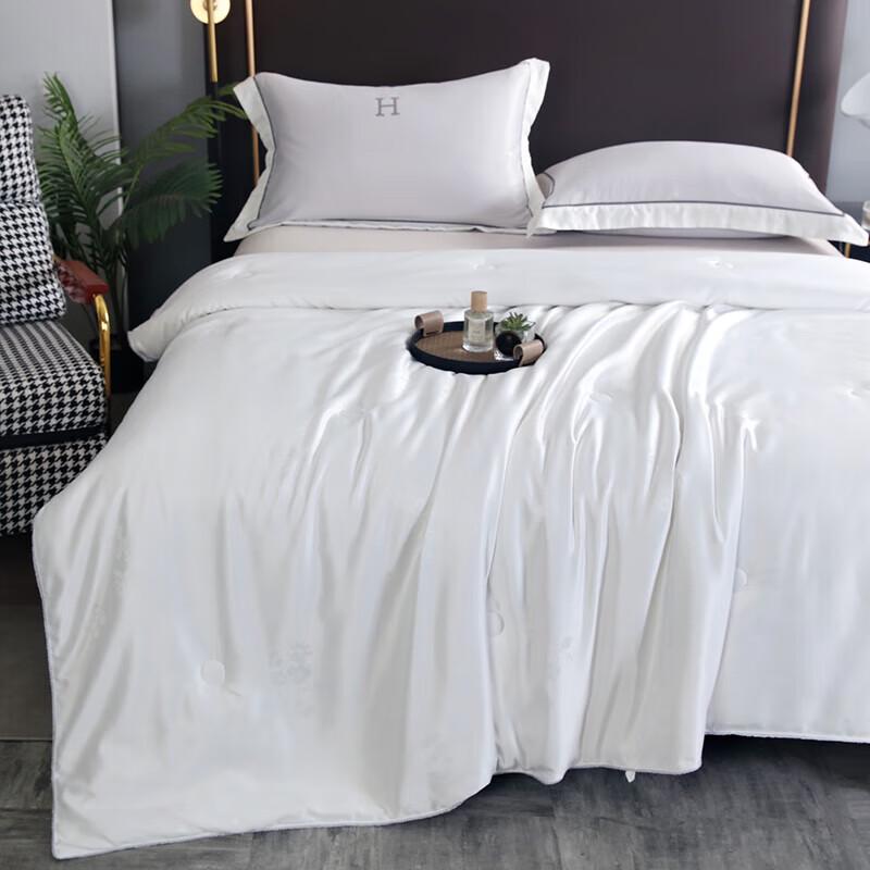 All-Season Jacquard Mulberry Silk Blend Quilt