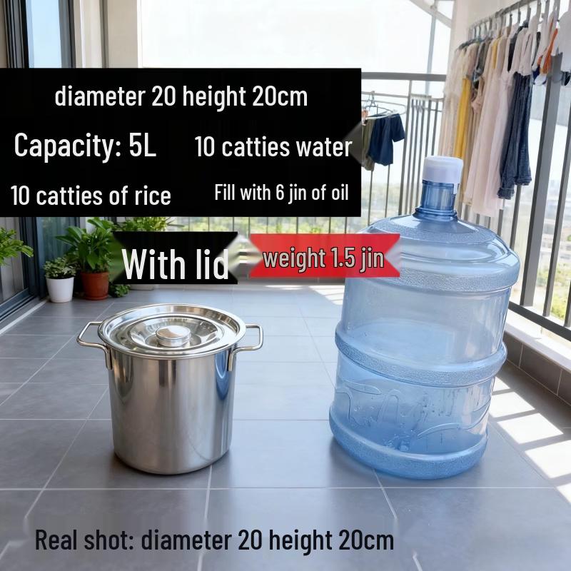 Qiwei 304 Stainless Steel Commercial Soup Pot with Lid