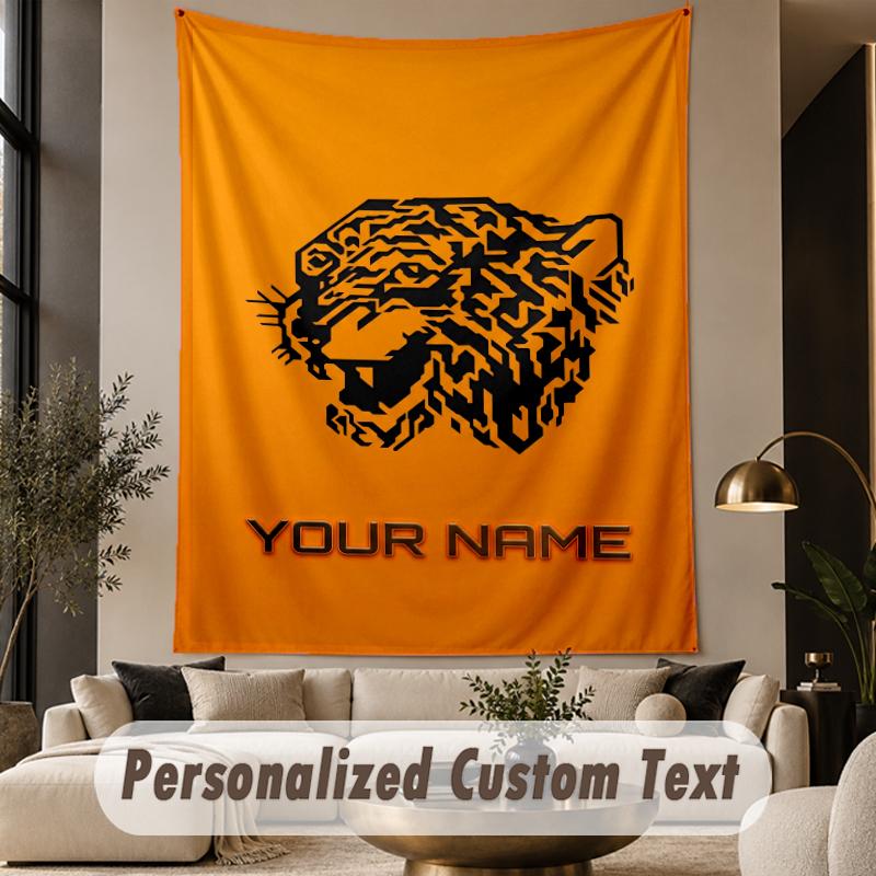 Custom Text Tapestry Hull FC Print Wall Tapestry Indoor Living Room Wall Decor
