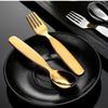 Short Handle Baby Spoon Fork Set BPA Free Stainless Steel Easy to Clean Ideal for Toddler Led Weaning Home Use