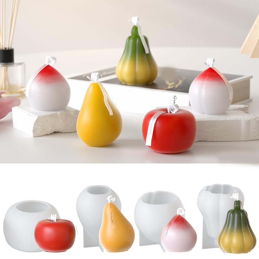 3D Fruit Candle Crafting Mold Silicone Mould for Unique Handmade Crafts Epoxy Resin Wedding Decoration Making Mold