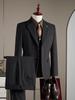 Men's Italian Slim Fit High-End Striped Suit Set: Perfect for Business, Weddings, and Formal Events