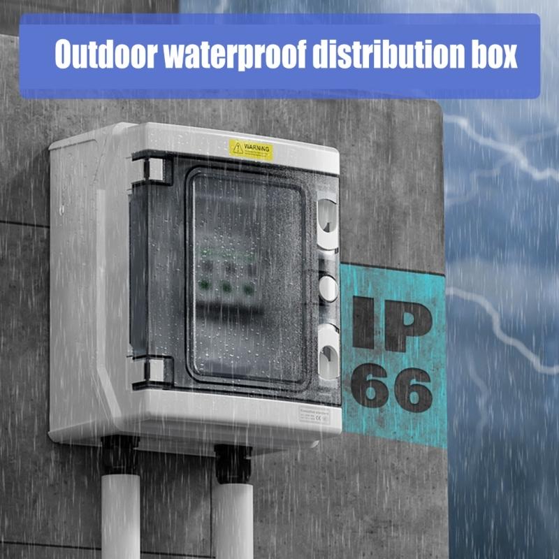 Wasserdichte Kunststoff-Sicherungskasten 5 Stromkreis-Kapazität Transparenter Deckel DIN-Schienenmontage für sichere elektrische Verteilung