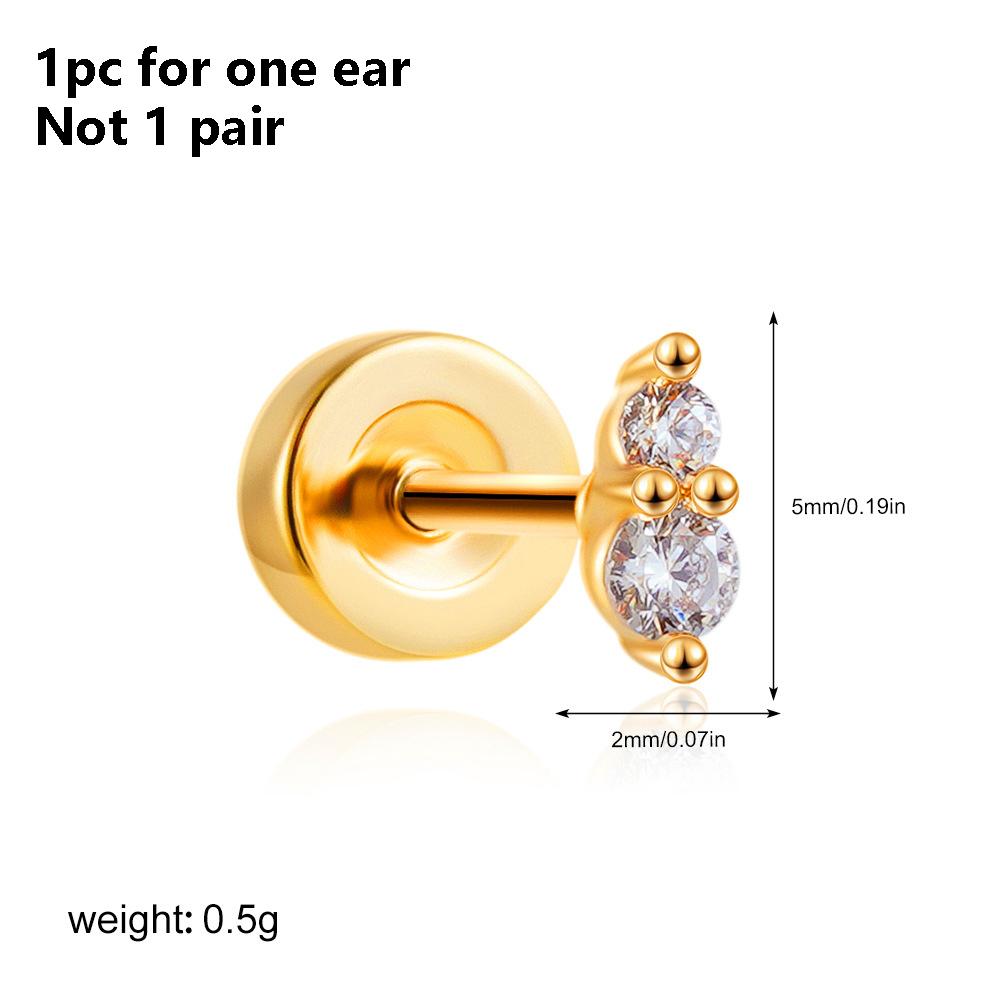 1PC Stainless Steel Star Moon Sun Stud Earrings For Women Simple Daily Wear Cartilage Piercing Earring Punk Unisex Rock Jewelry