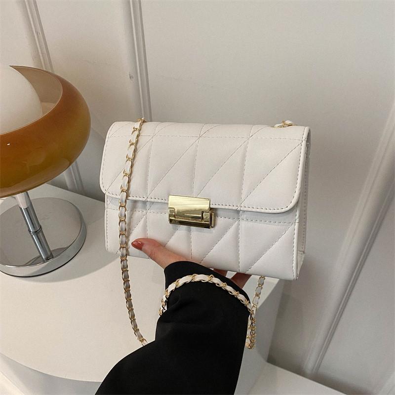 Stylish Retro Small Square Shoulder Bag For Women 2024 Trendy Casual Chain Bag