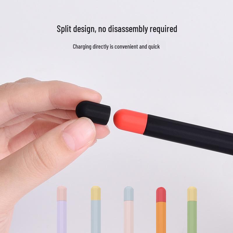 Apple Pencil Silikon-Schutzhülle für 1./2. Generation - Fallfestes Farbblock-Design