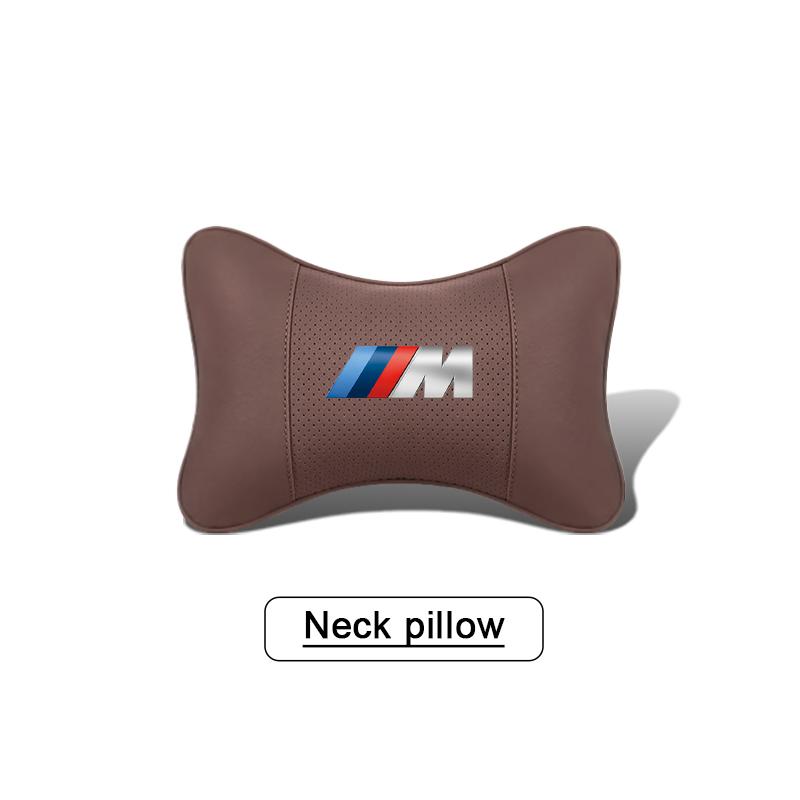 Car Headrest M-emblem Neck Pillow Auto Accessories For BMW E46 E90 E60 F30 F10 E39 E36 F20 G20 G30 E92 E87 E91 X5 E70 F11 E30 X3 BA8