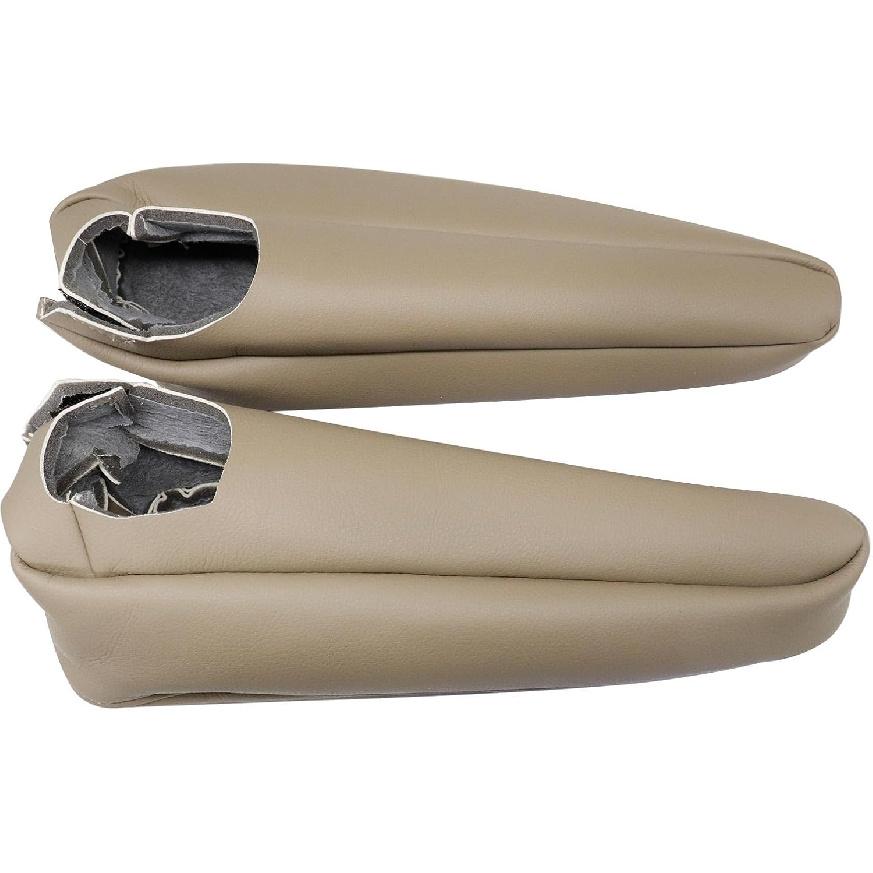 GXARTS Driver and Passenger Side Leather Front Seat Armrest Cover Tan Compatible with Toyota Land Cruiser 1998 1999 2000 2001 2002 2003 2004 2005