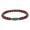 Bohemian Natural Stone Alloy Spacer Turquoise Elastic Bracelet 4mm Natural Wheel Bead Bracelet