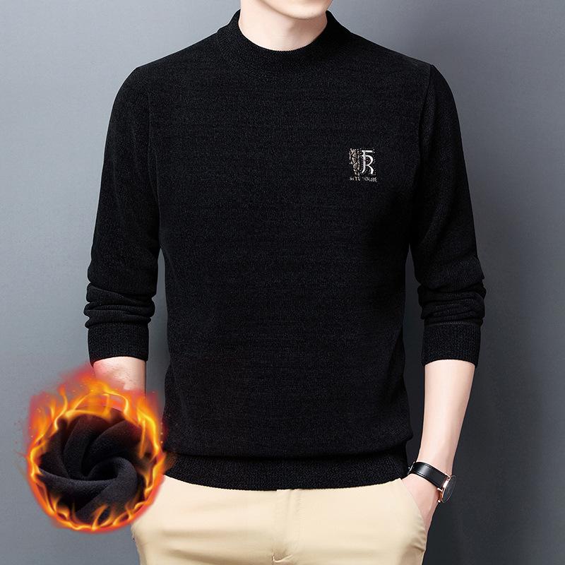 2026 Men s Autumn/Winter Thick Warm High-Collar Knit Sweater M