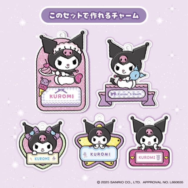 EDISON TOY Glass Name Charm KiraFuru Kuromi Ages 6 and Up Maker, (KJT120642),