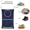 Round Hanging Laundry Basket and Storage Bag for Bathroom Doors