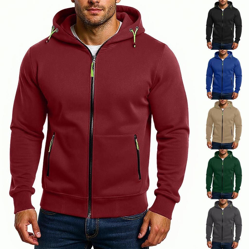 Herren-Reißverschlussjacke, lässige Retro-Langarm-Cardiganjacke