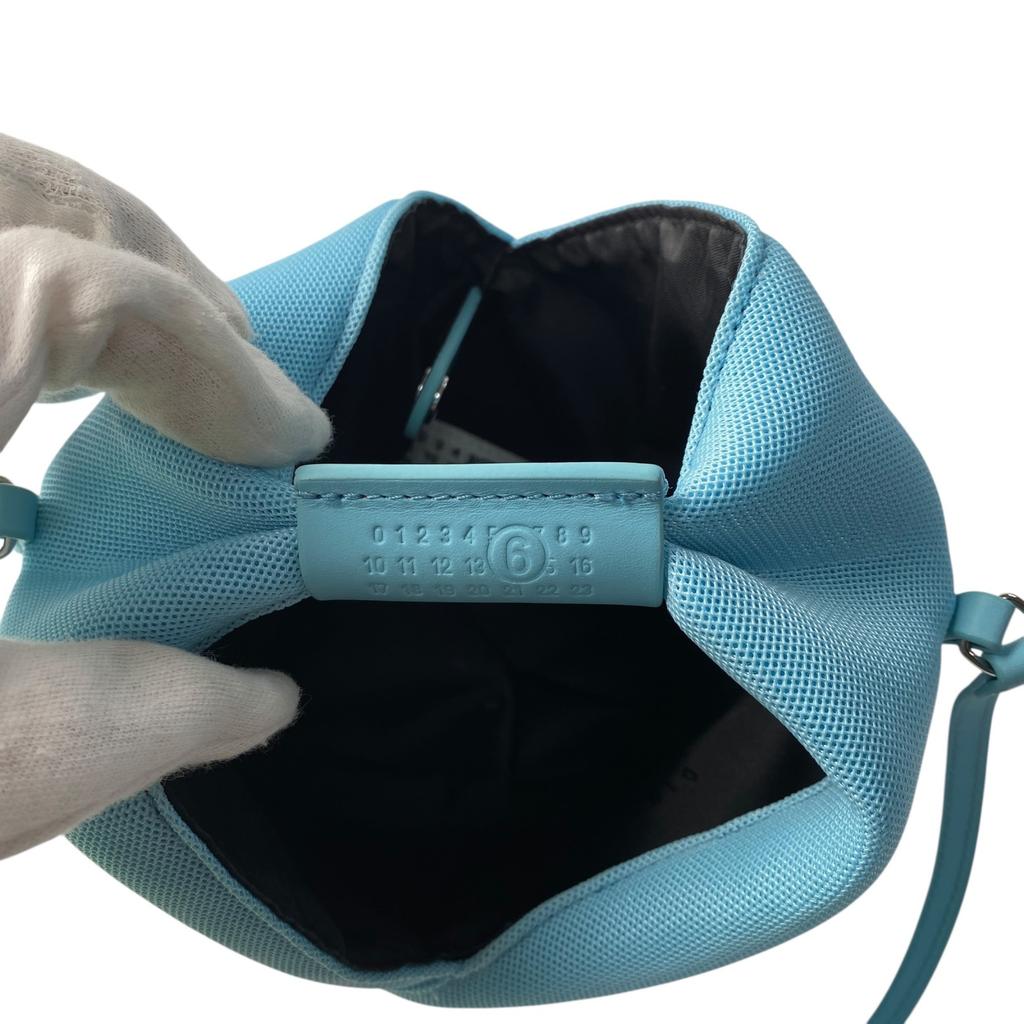 Used Maison MargielaShoulder Bag Blue canvas/leather Women