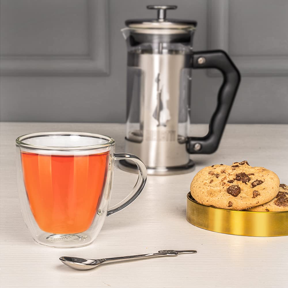 Bialetti Capri Double-Walled Glasses, Heat-Resistant, 160ml, Pack of 2