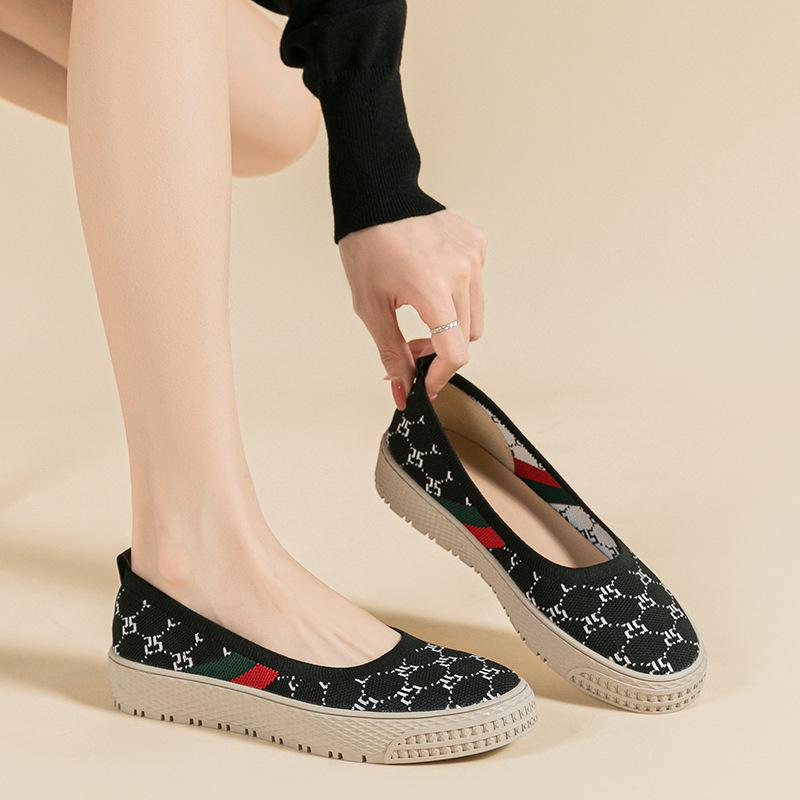 NYE Damesko Fritidssko Ensfarget Alle Aldre Slip On Fritidssko Komfortable Dame Mote Plattform Loafers Casual Sommersko
