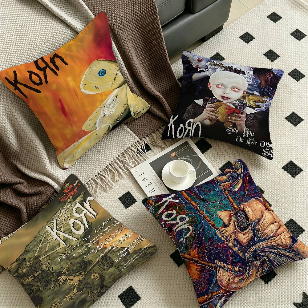 Metal Rock Band KKorn Cushion Cover Inches Farmhouse Decor Home Throw Pillow Covers for Couch Decorations