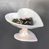 Creative Love Tray Ceramic Heart Shaped Jewelry Cosmetic Box Delicate Tall Fruit Dessert Plate Display Stand Table Ornament New