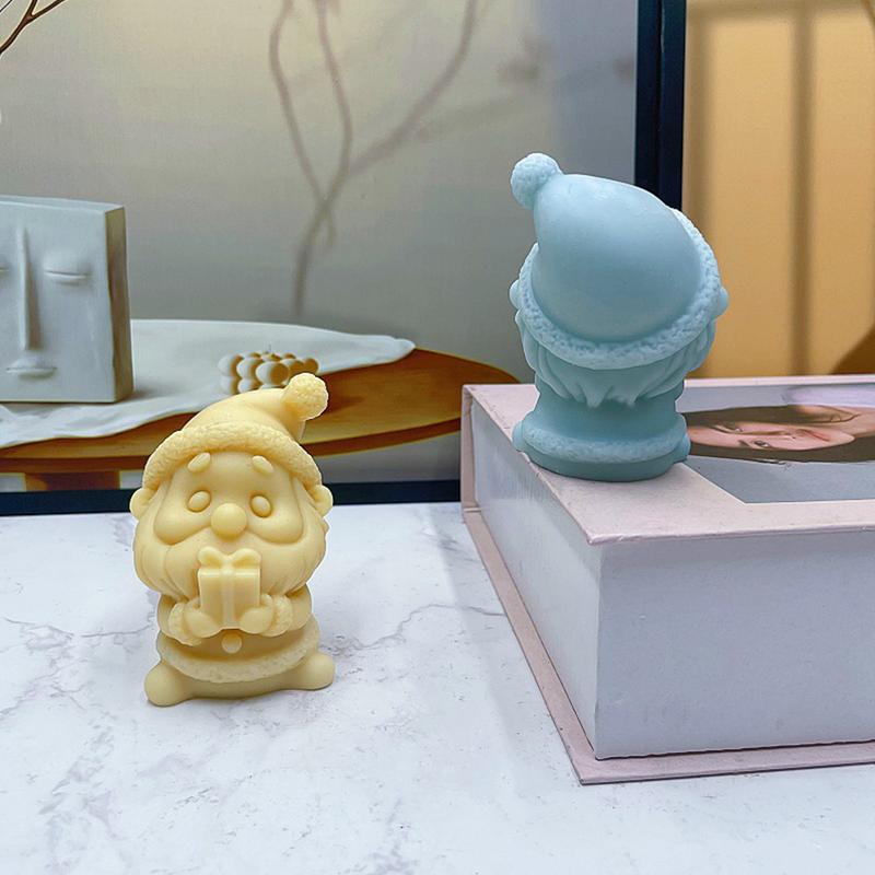 Santa Claus Silicone Candle Mold DIY Christmas Handmade Aromatherapy Candle Plaster Crafts Resin Cast Mold Christmas Gift