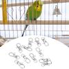 12 Pcs   Pack Iron Anti Escape Pet Bird Cage Door Buckle Lock Claw Trigger Snap Hook