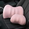 Fashionable and Minimalist Car Headrest and Neck Protection Pillows Solid Color Car Interior Cushion Soft Support Memory Rebound Lumbar Support Pillow
