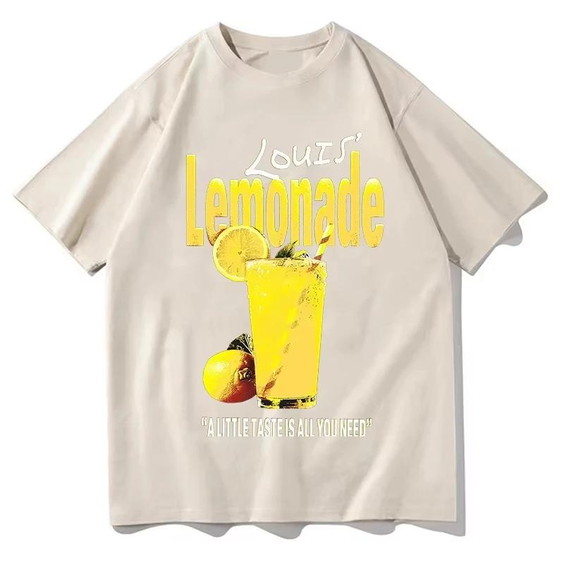 Louis Tomlinson Lemonade 2026 T Shirts Men Women Harajuku High Quality Fashion Tshirts Retro Oversized Cotton Tshirt Tops