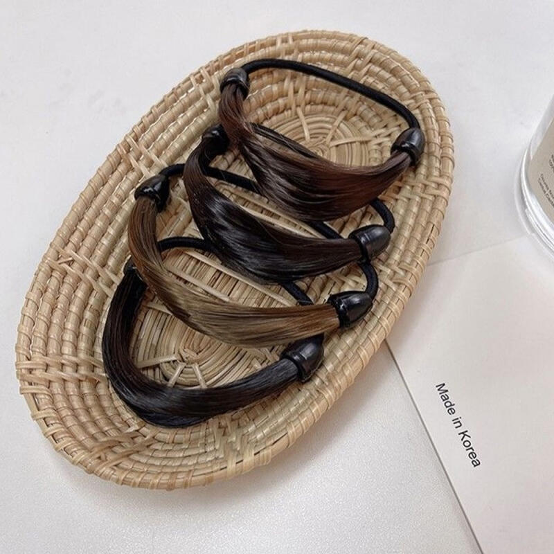 Ponytail, fake hair tie, hair band, scrunchie, hair elastic